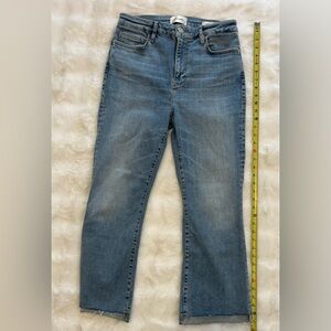 Frame Denim Women's Cropped Mini Boot Blue Jeans